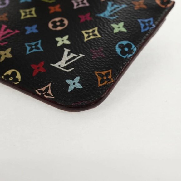 LOUIS VUITTON Multicolor Pochette Cles NM Coin Purse Black M60279 Auth 146522V - Picture 3 of 16